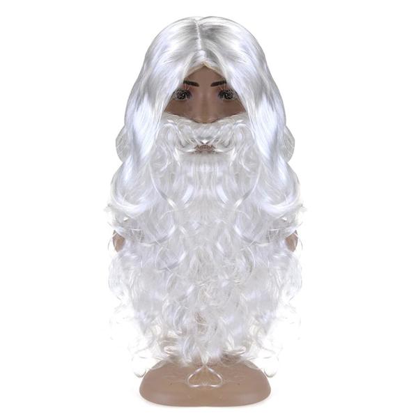 【並行輸入品】Utavu Santa Wig and Beard Set Christmas Wig Fancy Dress Costume