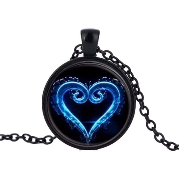 【並行輸入品】Kingdom Hearts Heartless Logo Glass Dome Pendant Necklace