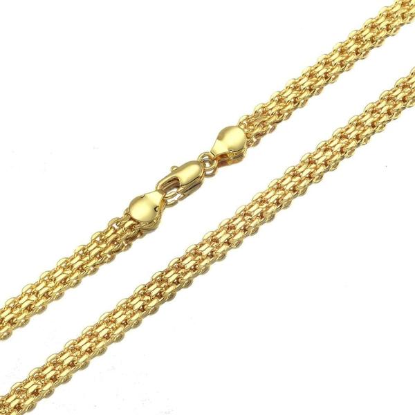 【並行輸入品】Jewelry Kingdom 1 Gold Link Chain Necklace for Men and Women Designe