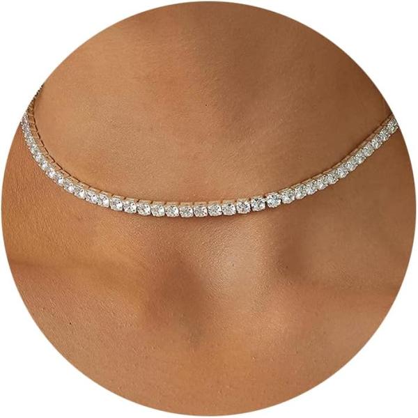 並行輸入品】[Tewiky] テニス ネックレス 14K ゴールド メッキ 