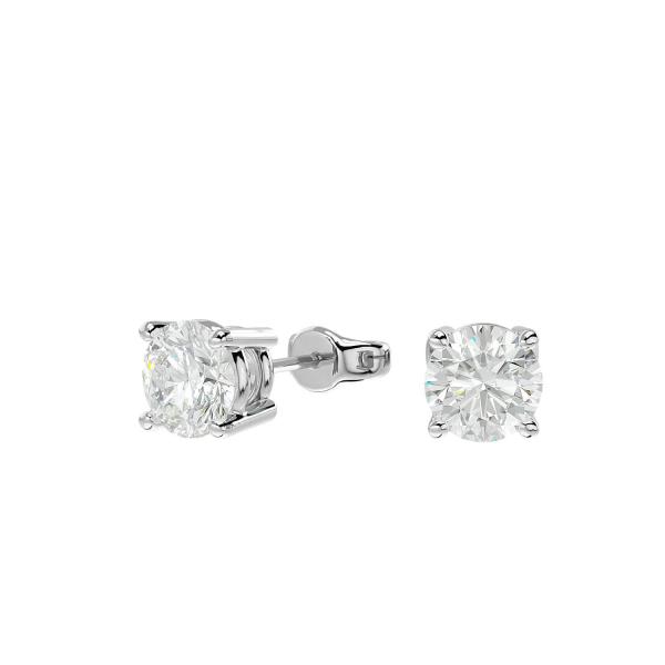 【並行輸入品】Lab Grown 1/5ct to 1.5ct Solitaire Diamond Stud Earrings in 14K