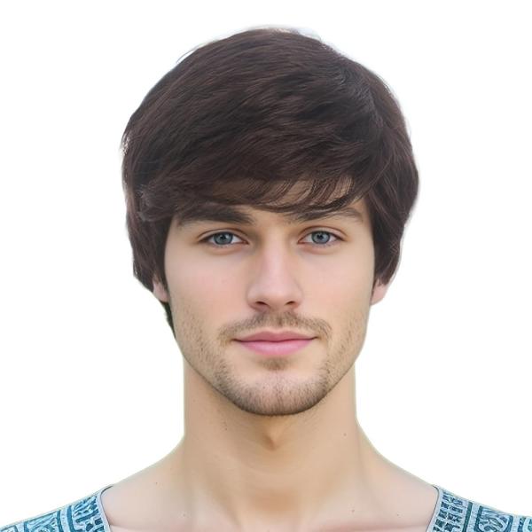 【並行輸入品】Baiansyy Mens Wig Short Brown Hair Handsome Male Daily Father's