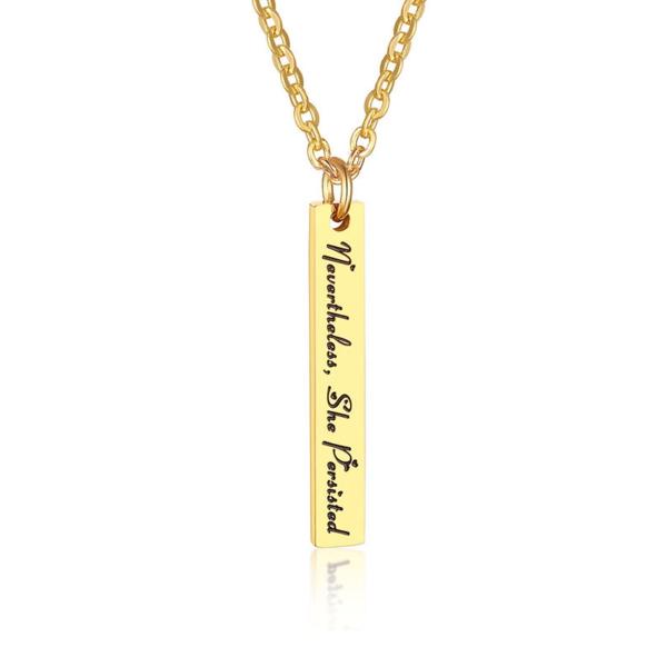 【並行輸入品】Skcess Women Necklace, Stainless Steel Necklace Set Gold Vertica