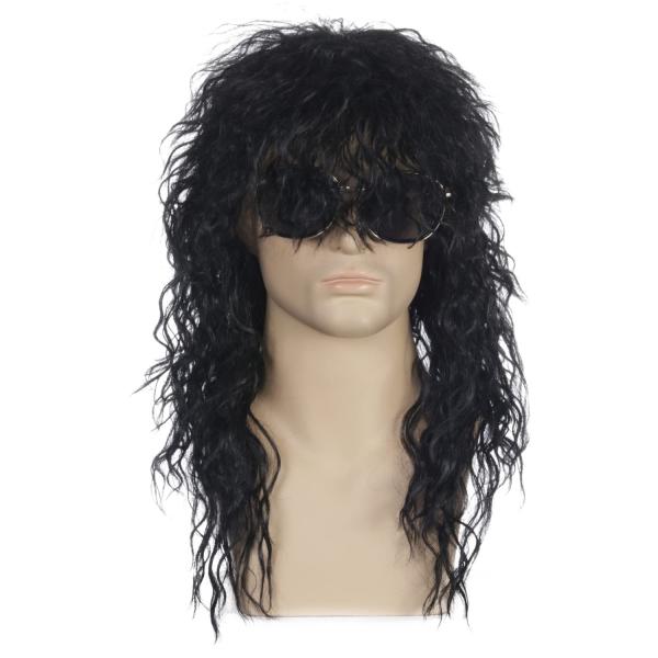 【並行輸入品】Halloween Men 80's Rocker Heavy Metal Punk Curly Wig Fancy Dress