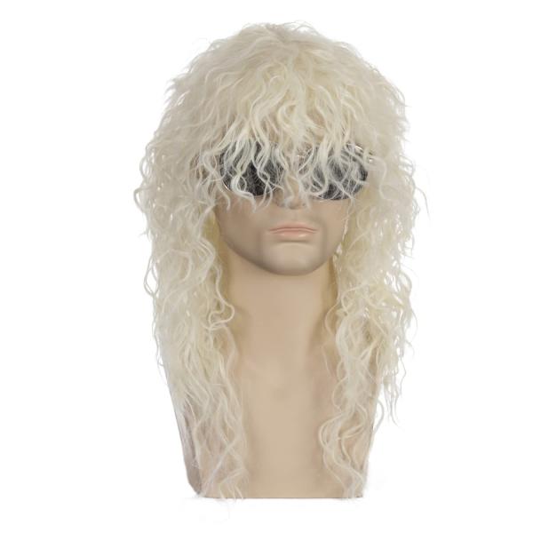 【並行輸入品】Halloween Men 80's Rocker Heavy Metal Punk Curly Wig Fancy Dress