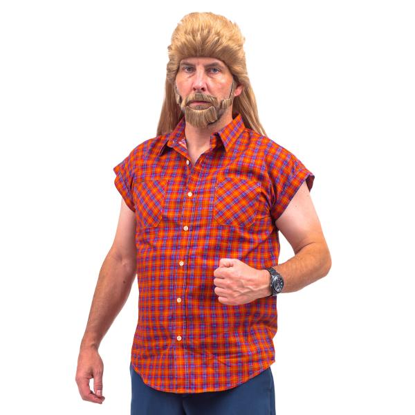 【並行輸入品】Joe the Janitor Dirt Flannel Tank Top Wig and Beard Halloween Co