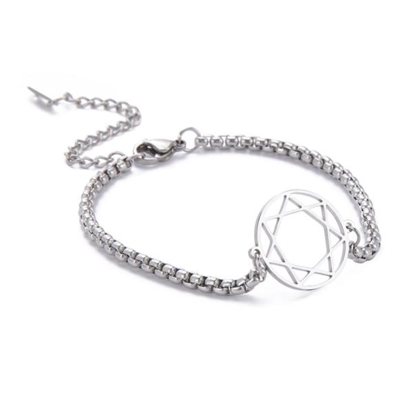 【並行輸入品】UNIFT Box Chain Bracelet For Men Women Stainless Steel Star Of D