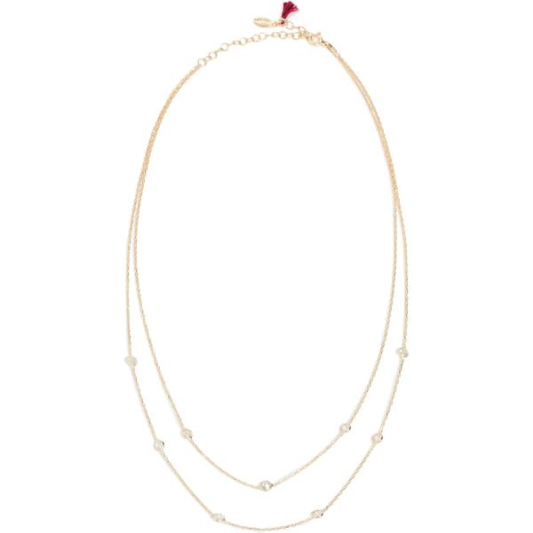 【並行輸入品】SHASHI レディース エミリー ダイヤモンド 2列ネックレス  金属  キュービックジルコニア　