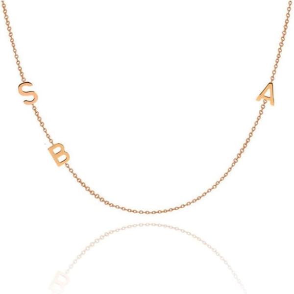 並行輸入品】SHUIMNH ミニ横向き イニシャルネックレス 女性用