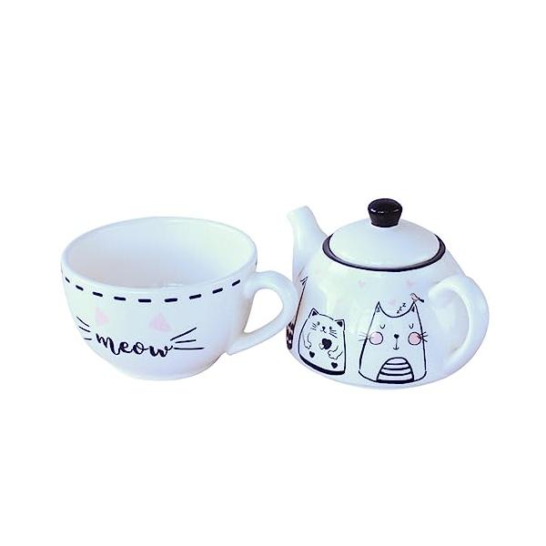 【並行輸入品】BESPORTBLE 1 Set cat teapot cup ceramic tea maker gifts for home