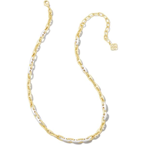 【並行輸入品】Kendra Scott ベイリーチェーンネックレス ゴールドホワイトミックス ワンサイズ One Size