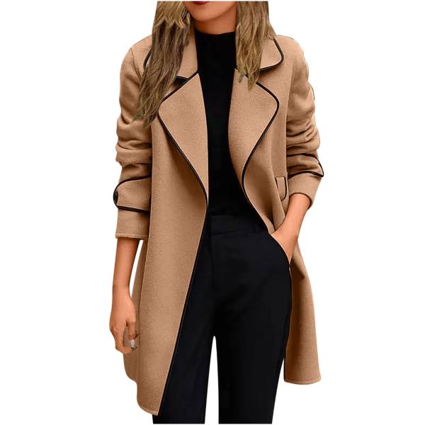 並行輸入品】Recent Orders Blend Wool Pea Coat Women Wome : D