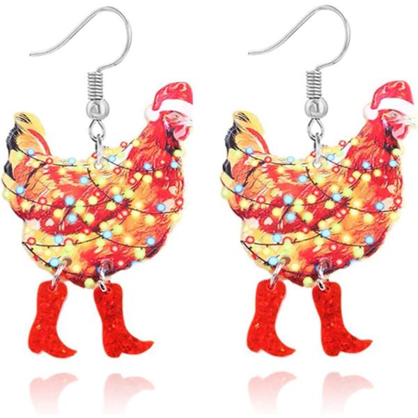 【並行輸入品】女性用クリスマスイヤリング かわいいジンジャーブレッドマン エルフフォーン チャームイヤリング アクリル ファッション クリスマスツリー