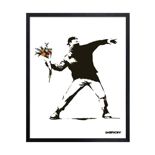 バンクシー　平和に花束を　Banksy　『Molotov』　名作　絵画　アート　プレゼント　引っ越し祝い　贈り物　インテリア　覆面アーティスト　