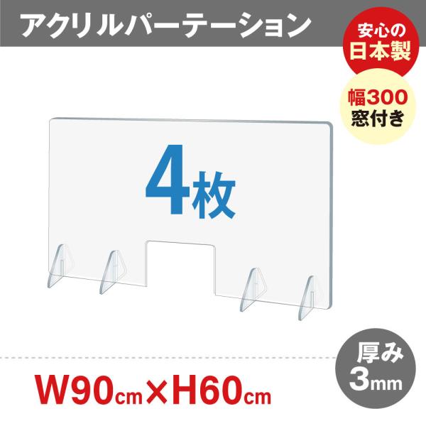 [4][{]ANp[e[V W900*H600mm t ΖʎXN[ fXNpd؂ RiECX  jap-r9060-m30-4set