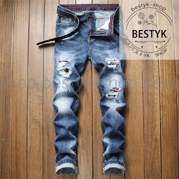 ジーンズ デニムパンツ メンズ スキニーデニムパンツ ダメージデニム 美シルエット 細身 伸縮 ジーンズ ファッション 春秋 B0228 Fwnk215 ベストyk Shop 通販 Yahoo ショッピング