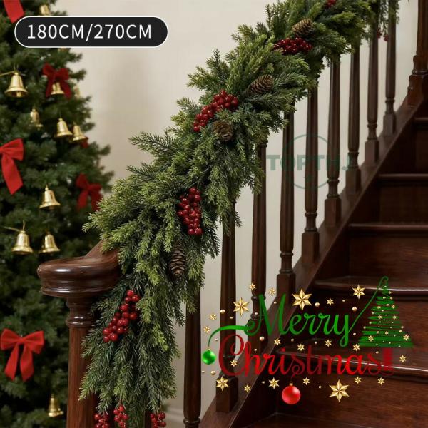 クリスマス 飾り 1.8m 2.7m モール クリスマスツリー 藤 玄関 ドア 窓