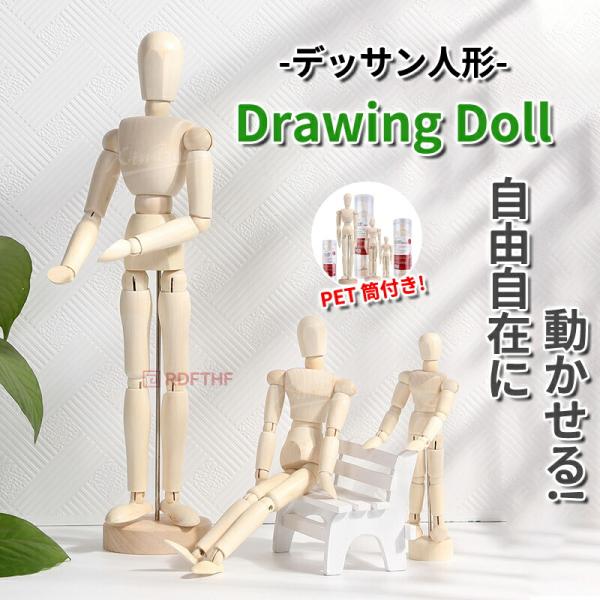 デッサンドール 男女 台座付き 人形人体 模型 フィギュア スケッチ