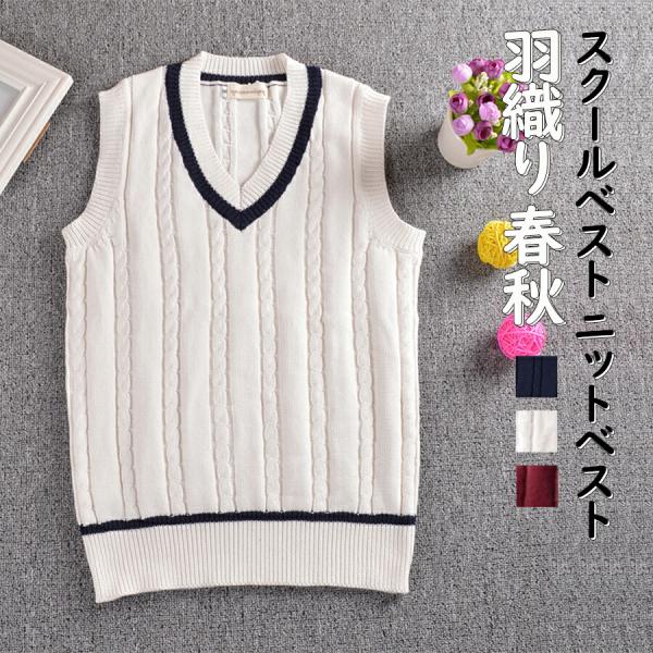 コスパCOSPAから販売のはぱたき学園Vネックニットのベスト Mサイズです。 bethelsanei-store_2602yzh229