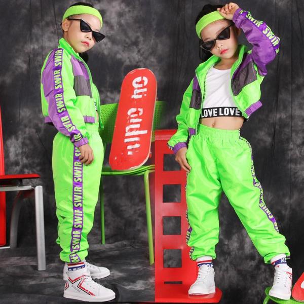 ダンス服装 体操服 JAZZ DANCE tシャツ スウェット キッズチアリーダー hiphop ヒップホップ 女の子 ステージ衣装 ダンスウェア 子供 応援団 運動会 甲子園 チアガール衣装 舞台演出服　おしゃれ　ストリート系　B系　K-...