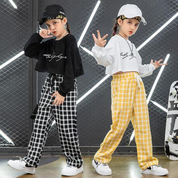 ダンス服装 体操服 JAZZ DANCE tシャツ スウェット キッズチアリーダー hiphop ヒップホップ 女の子 ステージ衣装 ダンスウェア 子供 応援団 運動会 甲子園 チアガール衣装 舞台演出服　おしゃれ　ストリート系　B系　K-...