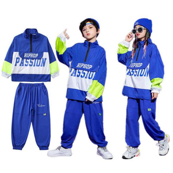 ダンス服装 体操服 JAZZ DANCE tシャツ スウェット キッズチアリーダー hiphop ヒップホップ 女の子 ステージ衣装 ダンスウェア 子供 応援団 運動会 甲子園 チアガール衣装 舞台演出服　おしゃれ　ストリート系　B系　K-...