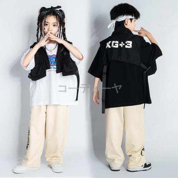 ダンス服装 体操服 JAZZ DANCE tシャツ スウェット キッズチアリーダー hiphop ヒップホップ  ステージ衣装 ダンスウェア 子供 応援団 運動会 甲子園 チアガール衣装 舞台演出服　おしゃれ　ストリート系　B系　K-POP...