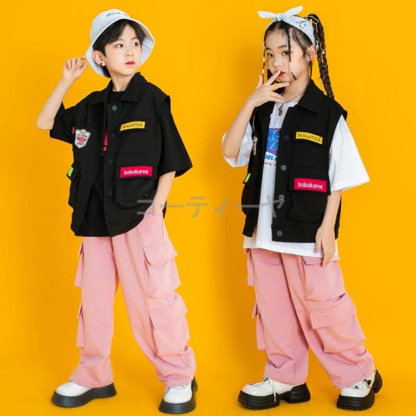 ダンス服装 体操服 JAZZ DANCE tシャツ スウェット キッズチアリーダー hiphop ヒップホップ  ステージ衣装 ダンスウェア 子供 応援団 運動会 甲子園 チアガール衣装 舞台演出服　おしゃれ　ストリート系　B系　K-POP...