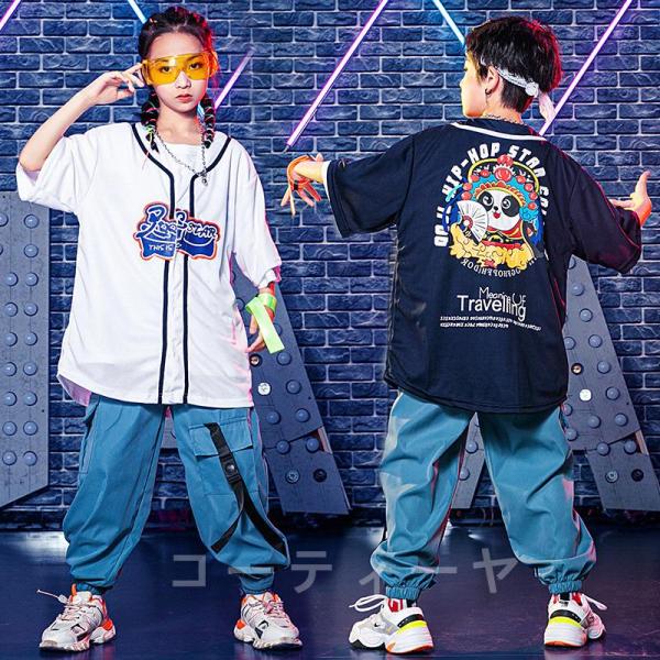 ダンス服装 体操服 JAZZ DANCE tシャツ スウェット キッズチアリーダー hiphop ヒップホップ 女の子 ステージ衣装 ダンスウェア 子供 応援団 運動会 甲子園 チアガール衣装 舞台演出服　おしゃれ　ストリート系　B系　K-...
