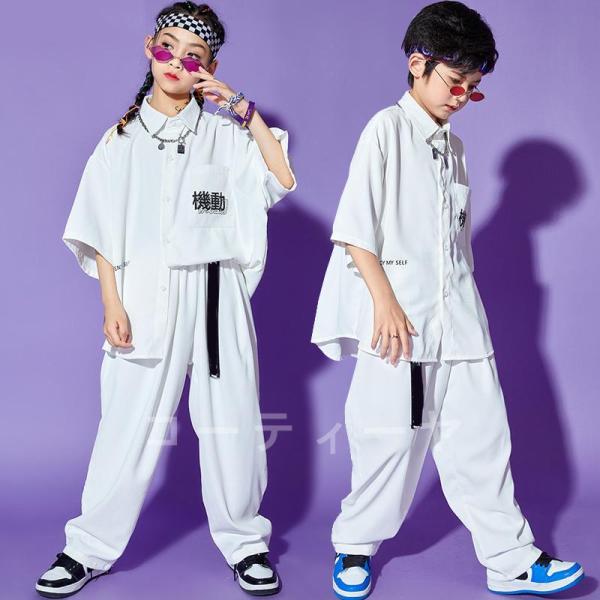 ダンス服装 体操服 JAZZ DANCE tシャツ スウェット キッズチアリーダー hiphop ヒップホップ 女の子 ステージ衣装 ダンスウェア 子供 応援団 運動会 甲子園 チアガール衣装 舞台演出服　おしゃれ　ストリート系　B系　K-...