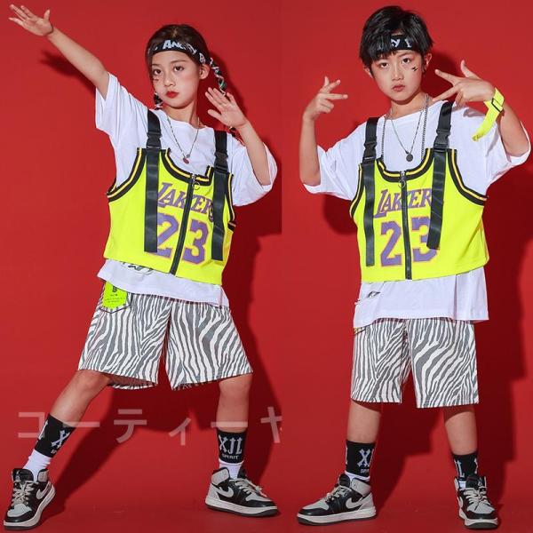 ダンス服装 体操服 JAZZ DANCE tシャツ スウェット キッズチアリーダー hiphop ヒップホップ 女の子 ステージ衣装 ダンスウェア 子供 応援団 運動会 甲子園 チアガール衣装 舞台演出服　おしゃれ　ストリート系　B系　K-...