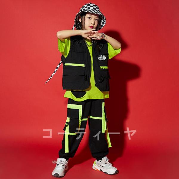 ダンス服装 体操服 JAZZ DANCE tシャツ スウェット キッズチアリーダー hiphop ヒップホップ 女の子 ステージ衣装 ダンスウェア 子供 応援団 運動会 甲子園 チアガール衣装 舞台演出服　おしゃれ　ストリート系　B系　K-...