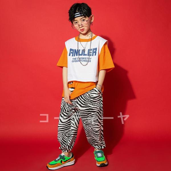 ダンス服装 体操服 JAZZ DANCE tシャツ スウェット キッズチアリーダー hiphop ヒップホップ 女の子 ステージ衣装 ダンスウェア 子供 応援団 運動会 甲子園 チアガール衣装 舞台演出服　おしゃれ　ストリート系　B系　K-...