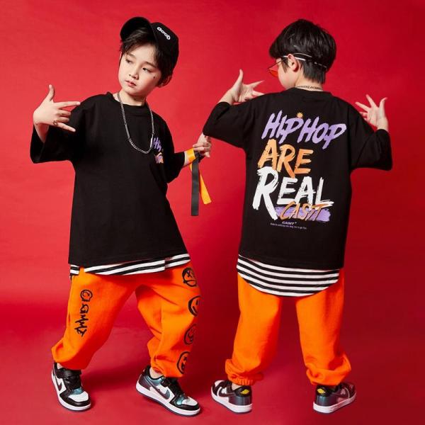 ダンス服装 体操服 JAZZ DANCE tシャツ スウェット キッズチアリーダー hiphop ヒップホップ 女の子 ステージ衣装 ダンスウェア 子供 応援団 運動会 甲子園 チアガール衣装 舞台演出服　おしゃれ　ストリート系　B系　K-...