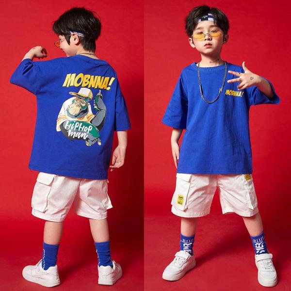 ダンス服装 体操服 JAZZ DANCE tシャツ スウェット キッズチアリーダー hiphop ヒップホップ 女の子 ステージ衣装 ダンスウェア 子供 応援団 運動会 甲子園 チアガール衣装 舞台演出服　おしゃれ　ストリート系　B系　K-...
