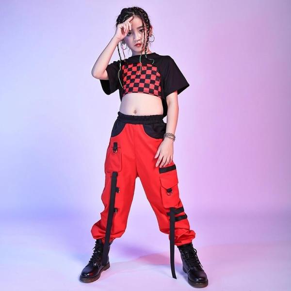 ダンス服装 体操服 JAZZ DANCE tシャツ スウェット キッズチアリーダー hiphop ヒップホップ 女の子 ステージ衣装 ダンスウェア 子供 応援団 運動会 甲子園 チアガール衣装 舞台演出服　おしゃれ　ストリート系　B系　K-...