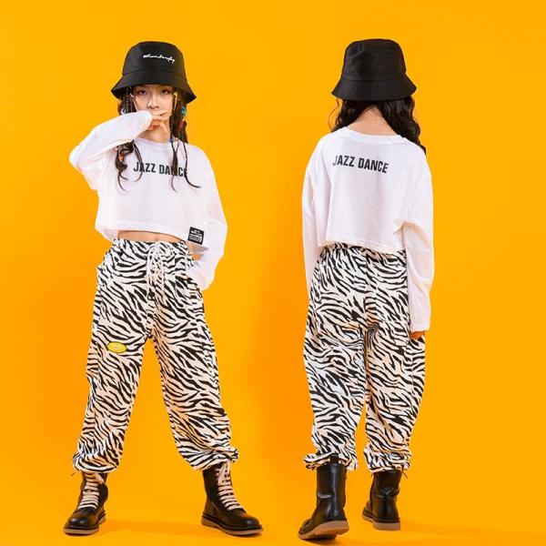ダンス服装 体操服 JAZZ DANCE tシャツ スウェット キッズチアリーダー hiphop ヒップホップ 女の子 ステージ衣装 ダンスウェア 子供 応援団 運動会 甲子園 チアガール衣装 舞台演出服　おしゃれ　ストリート系　B系　K-...