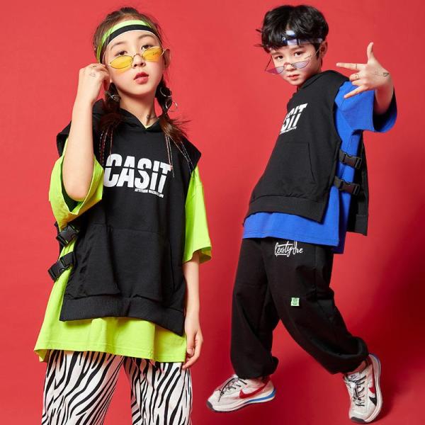 ダンス服装 体操服 JAZZ DANCE tシャツ スウェット キッズチアリーダー hiphop ヒップホップ 女の子 ステージ衣装 ダンスウェア 子供 応援団 運動会 甲子園 チアガール衣装 舞台演出服　おしゃれ　ストリート系　B系　K-...