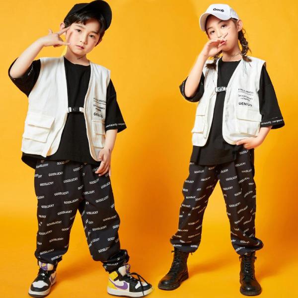 ダンス服装 体操服 JAZZ DANCE tシャツ スウェット キッズチアリーダー hiphop ヒップホップ 女の子 ステージ衣装 ダンスウェア 子供 応援団 運動会 甲子園 チアガール衣装 舞台演出服　おしゃれ　ストリート系　B系　K-...