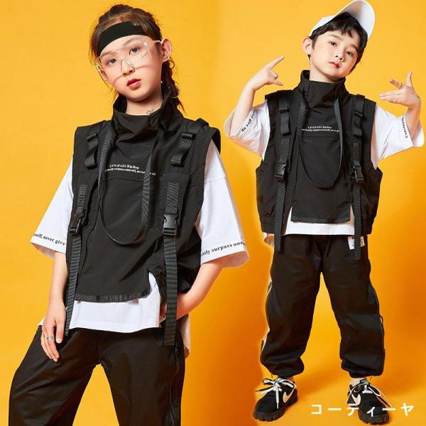 ダンス服装 体操服 JAZZ DANCE tシャツ スウェット キッズチアリーダー hiphop ヒップホップ 女の子 ステージ衣装 ダンスウェア 子供 応援団 運動会 甲子園 チアガール衣装 舞台演出服　おしゃれ　ストリート系　B系　K-...