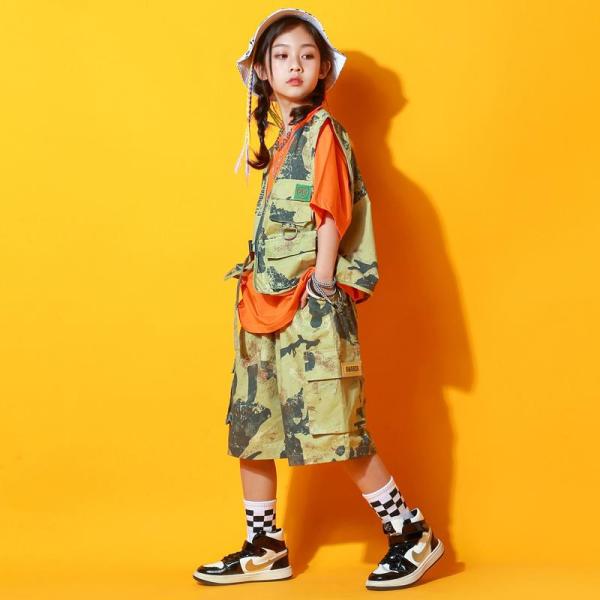 ダンス服装 体操服 JAZZ DANCE tシャツ スウェット キッズチアリーダー hiphop ヒップホップ 女の子 ステージ衣装 ダンスウェア 子供 応援団 運動会 甲子園 チアガール衣装 舞台演出服　おしゃれ　ストリート系　B系　K-...