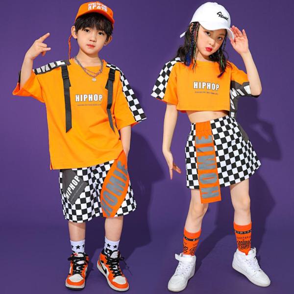 ダンス服装 体操服 JAZZ DANCE tシャツ スウェット キッズチアリーダー hiphop ヒップホップ 女の子 ステージ衣装 ダンスウェア 子供 応援団 運動会 甲子園 チアガール衣装 舞台演出服　おしゃれ　ストリート系　B系　K-...