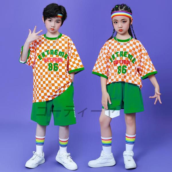 ダンス服装 体操服 JAZZ DANCE tシャツ スウェット キッズチアリーダー hiphop ヒップホップ  ステージ衣装 ダンスウェア 子供 応援団 運動会 甲子園 チアガール衣装 舞台演出服　おしゃれ　ストリート系　B系　K-POP...