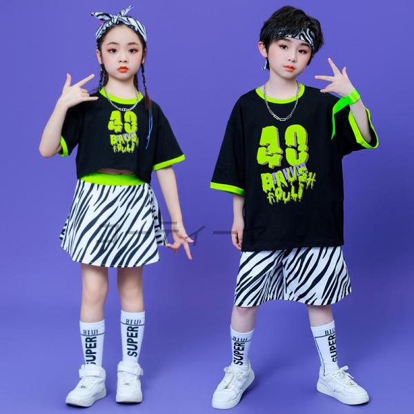 ダンス服装 体操服 JAZZ DANCE tシャツ スウェット キッズチアリーダー hiphop ヒップホップ  ステージ衣装 ダンスウェア 子供 応援団 運動会 甲子園 チアガール衣装 舞台演出服　おしゃれ　ストリート系　B系　K-POP...