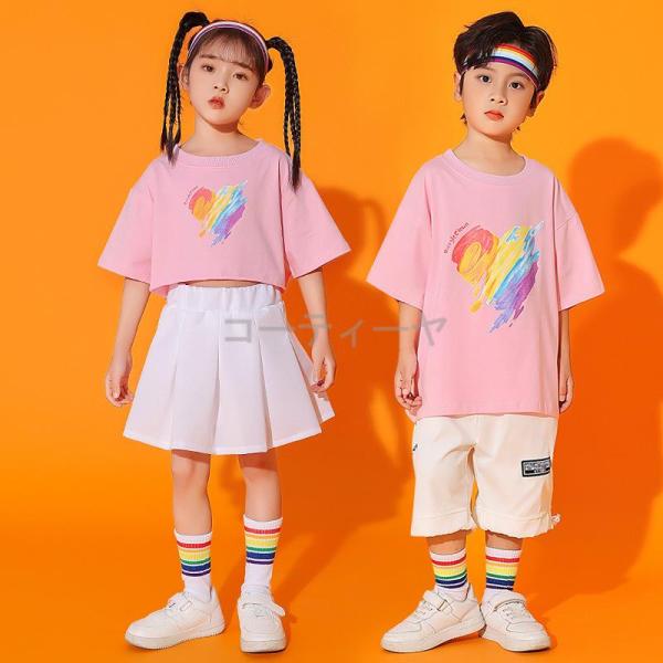 ダンス服装 体操服 JAZZ DANCE tシャツ スウェット キッズチアリーダー hiphop ヒップホップ  ステージ衣装 ダンスウェア 子供 応援団 運動会 甲子園 チアガール衣装 舞台演出服　おしゃれ　ストリート系　B系　K-POP...