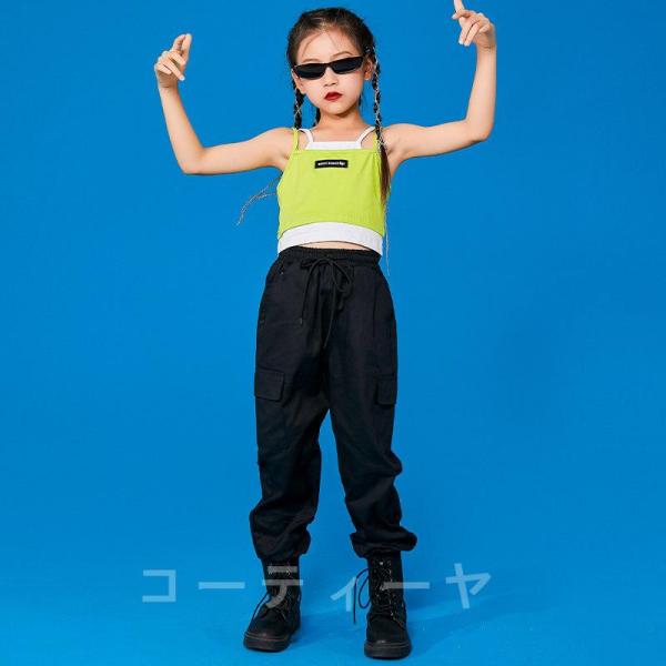 ダンス服装 体操服 JAZZ DANCE tシャツ スウェット キッズチアリーダー hiphop ヒップホップ 女の子 ステージ衣装 ダンスウェア 子供 応援団 運動会 甲子園 チアガール衣装 舞台演出服　おしゃれ　ストリート系　B系　K-...