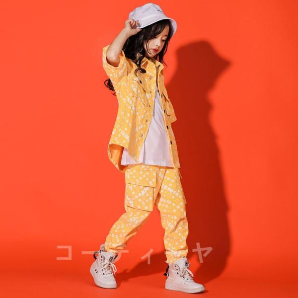 ダンス服装 体操服 JAZZ DANCE tシャツ スウェット キッズチアリーダー hiphop ヒップホップ 女の子 ステージ衣装 ダンスウェア 子供 応援団 運動会 甲子園 チアガール衣装 舞台演出服　おしゃれ　ストリート系　B系　K-...