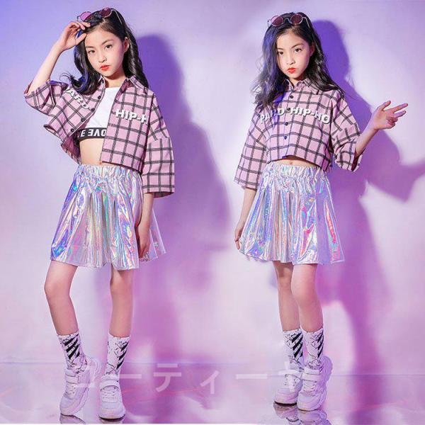 ダンス服装 体操服 JAZZ DANCE tシャツ スウェット キッズチアリーダー hiphop ヒップホップ 女の子 ステージ衣装 ダンスウェア 子供 応援団 運動会 甲子園 チアガール衣装 舞台演出服　おしゃれ　ストリート系　B系　K-...