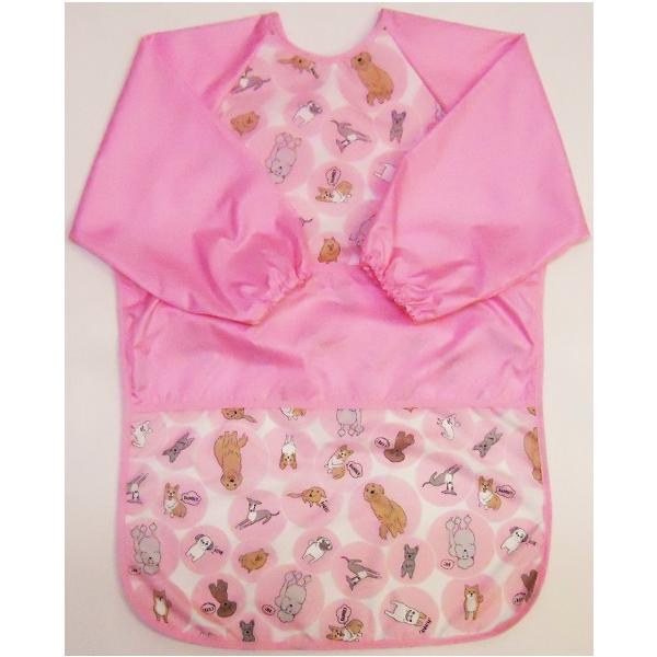 カラー＝ピンク　サイズ ＝  身長８０〜９５ｃｍ（１歳〜３歳）（丈＝５０ｃｍ（顎の下から裾迄）巾35cｍ）（袖丈＝36ｃｍネックから手首迄）　素材＝前身 表ナイロン１００％（撥水加工）　前身 裏・袖他ポリエステル１００％（撥水加工）　東レの...