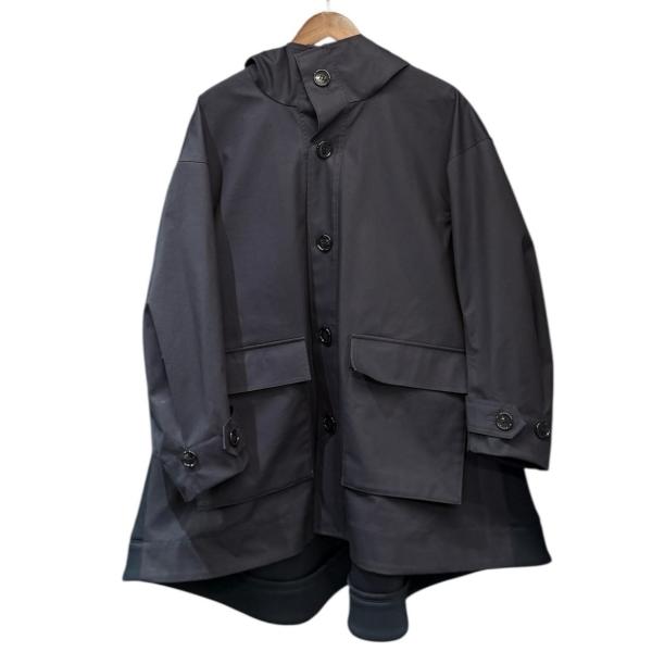 nagonstans ナゴンスタンス コンビネーション レイヤードプルオーバー nagonstans ナゴンスタンス 22SS 3LAYERED CO POPLIN HOODED COAT